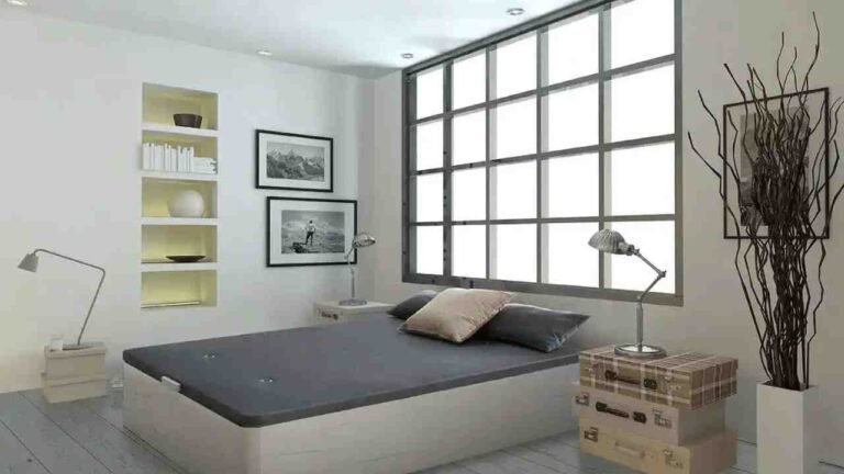 Canapé con estructura de madera y altura interior de 33 cm