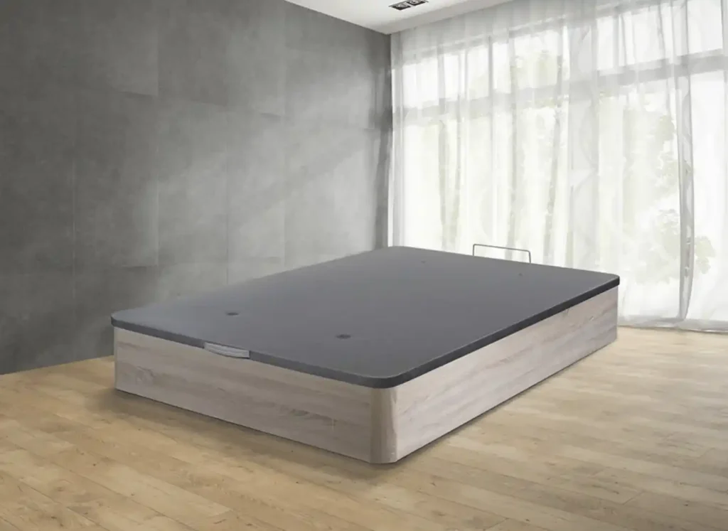 Canapé Yamo en pack con el colchón Kodell con ambiente de habitación sin mobiliario adicional