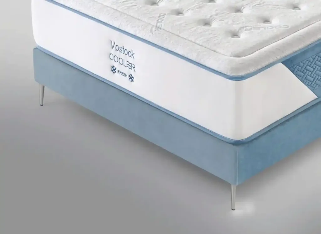 Colchón Vostock indicado para invierno y verano, creando un pack de canapé y colchón de matrimonio versátil y ergonómico