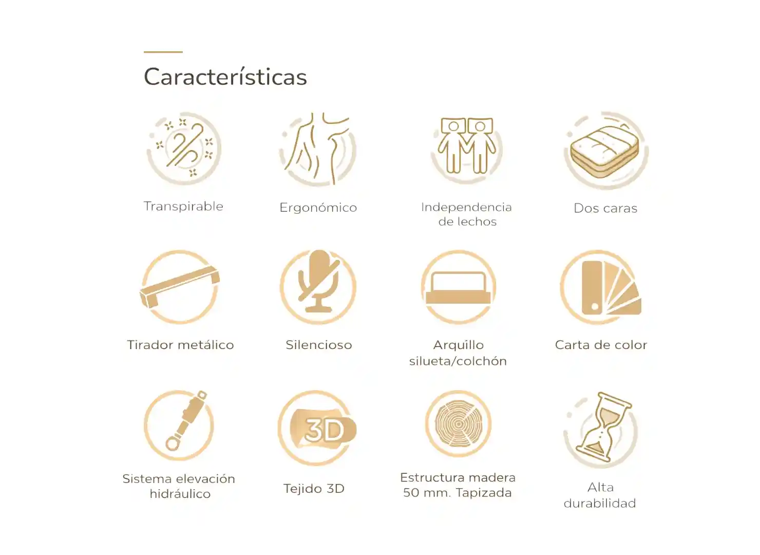 Características de los Packs Canapé y Colchón, como canapé resistente y colchón compatible de alta durabilidad