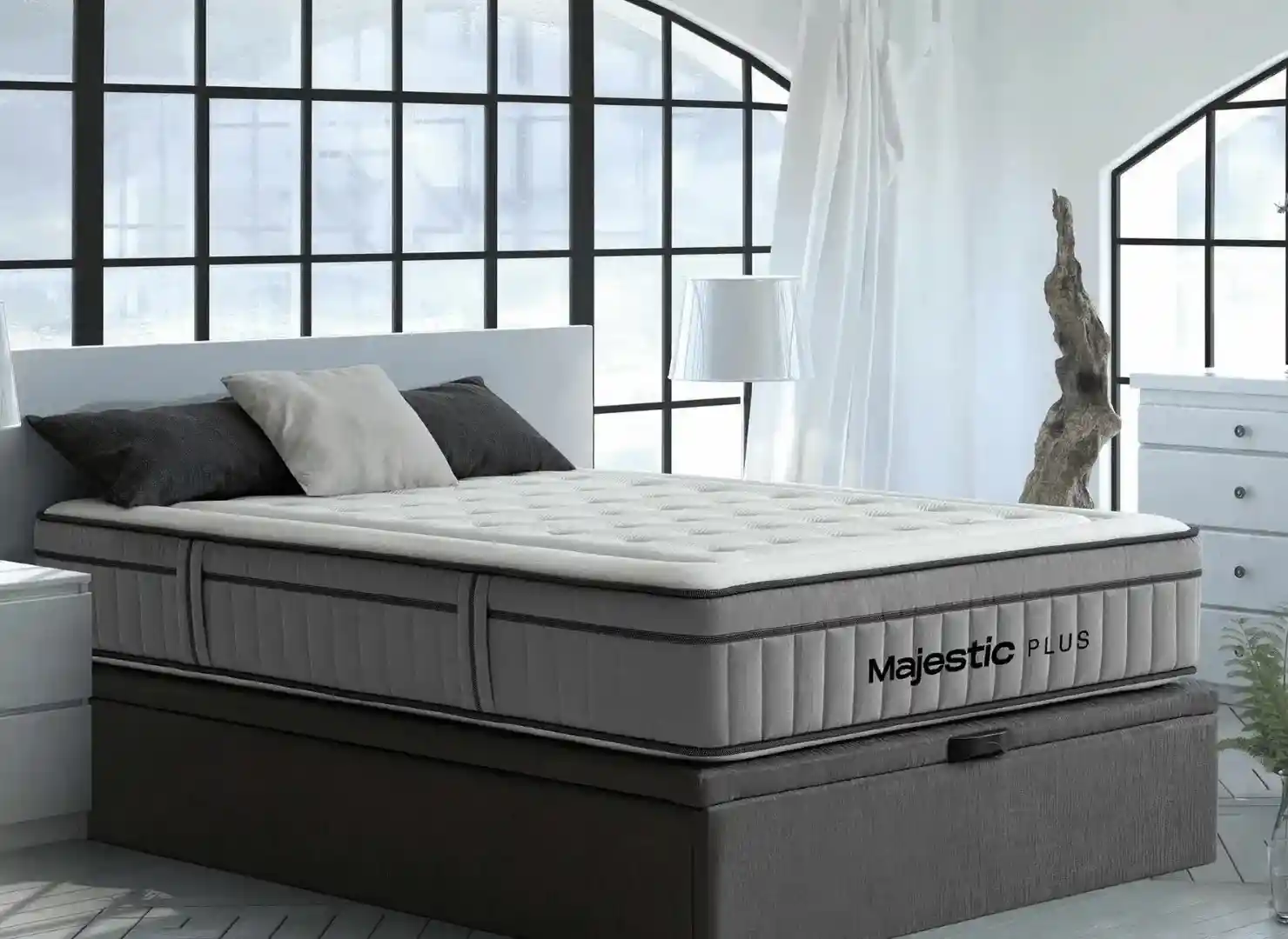 Pack Canapé Lisboa + Colchón Majestic Plus de pack canapé y colchón de matrimonio