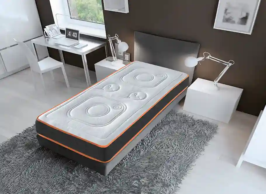 Colchón Inwa en ambiente dormitorio sobre soporte versátil