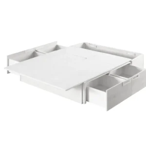 Sistema de tapa deslizable del Canapé OBI con tejido 3D transpirable en fondo blanco