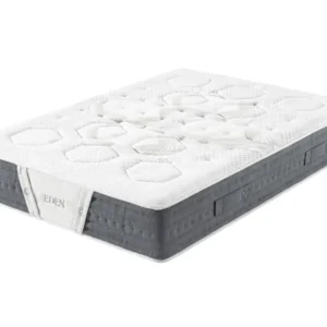 Colchón Eden 30 cm con capa de Viscografeno y muelles ensacados LBi sobre fondo blanco