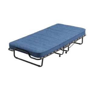 Somier plegatín cama auxiliar resistente y estable en fondo blanco
