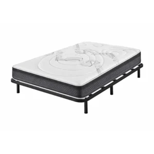 Pack Somier Low y Colchón Maxter con base metálica y colchón transpirable