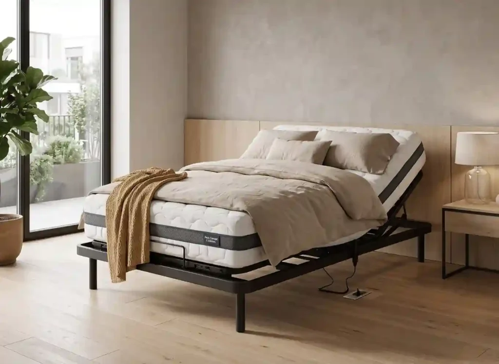 Camas articuladas para casa en Pack con Colchón Ártico y Cama Ártica en ambiente moderno minimalista