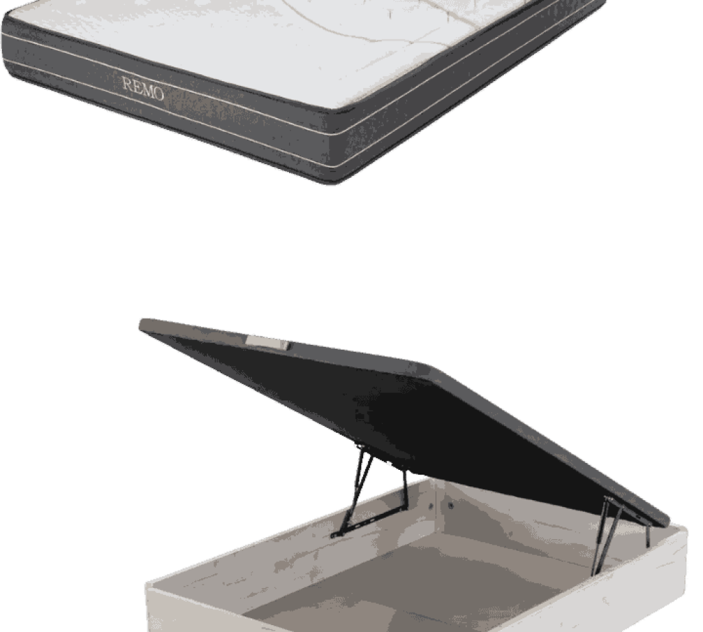 Pack canapé con sistema de elevación hidráulico y colchón